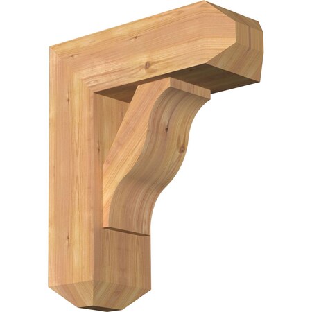 Ekena Millwork Funston Craftsman Smooth Bracket w/ Offset Brace, Western Red Cedar, 7 1/2"W x 20"D x 24"H BKT0806X20X24FST04SWR